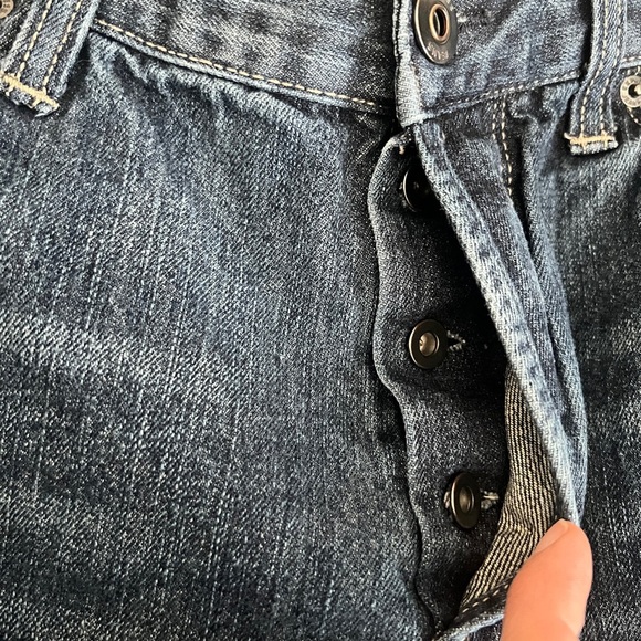 Express Blake Loose Fit Boot Cut blue Jeans - Picture 4 of 6